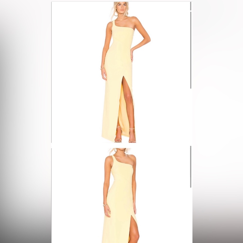 LIKELY x Revolve Camden Gown in Snapdragon Yellow